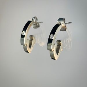 Stainless Steel Zirconia Earrings